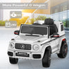 TOKTOO 24V 4WD Licensed Mercedes-Benz G63, Battery Powered Ride on Car W/ Remote, LED Light, Music Player-White