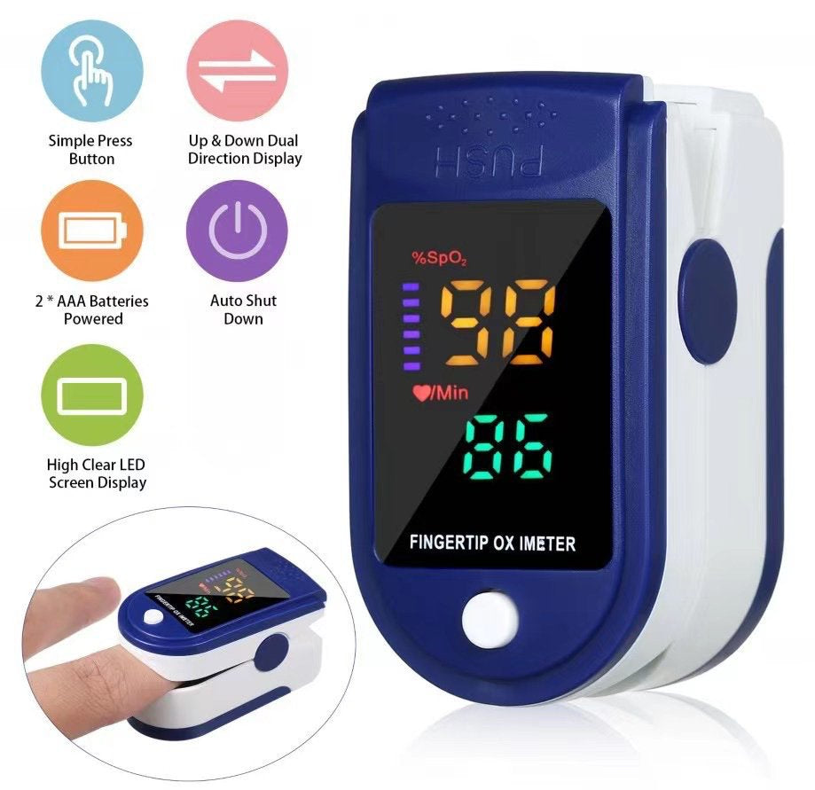 Clearance! Fingertip Pulse Oximeter Blood Oxygen Saturation Monitor Finger Pulse Oximeter, Bar Graphs and Heart Rate Monitor