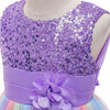 HAWEE Flower Girls Sequin Dress Rainbow Tutu Birthday Party Princess Dress Pageant Gown for Age 3-10 Years Old