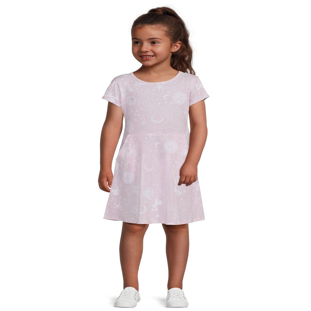 Wonder Nation Girls Short Sleeve Play Dress, 3-Pack, Sizes 4-18 & Plus