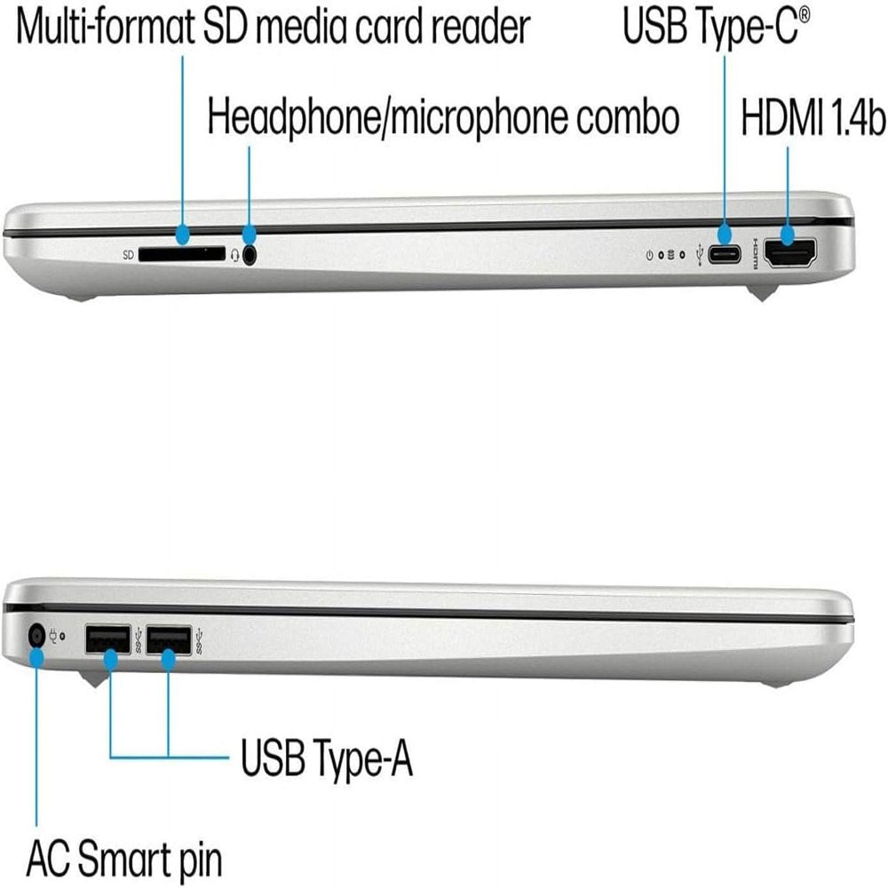 HP Laptop, 15.6" HD Micro-Edge Display, AMD Ryzen 3 5300U (Beats I7-1065G7), 16GB RAM, 1TB SSD, Wi-Fi 5, Long-Lasting Battery, Fast Charge, Webcam, Numeric Pad, Windows 11 Home, Cefesfy USB Hub