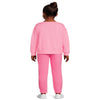 Athletic Works Girls’ Fleece Sweatshirt and Sweatpants Set, 2-Piece, Sizes 4-18 & Plus