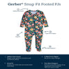 Gerber Unisex Baby Toddler Buttery Soft Footed Pajama 2-Way Zipper with Viscose Made from Eucalyptus, Sizes 0/3M - 4T