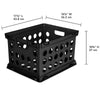 Sterilite Plastic File Crate in Black