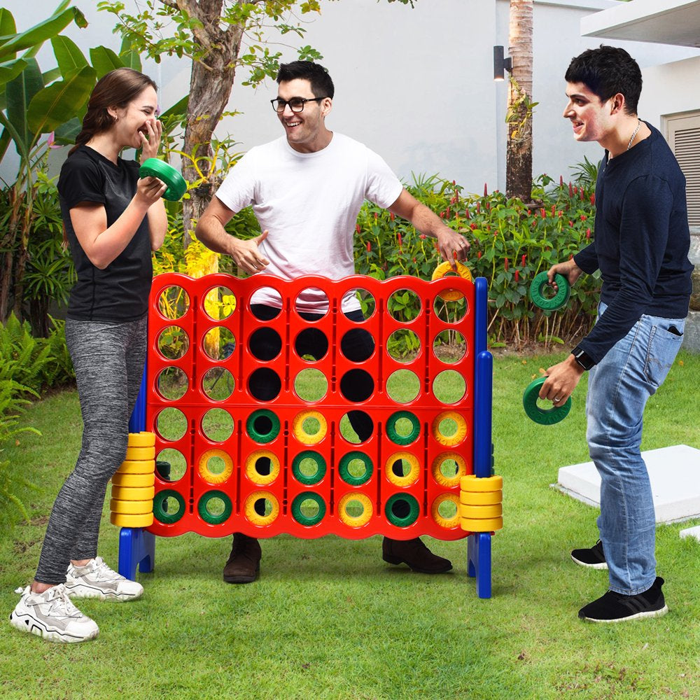 Costway Jumbo 4-To-Score 4 in a Row Giant Game Set Kids Adults Family Fun