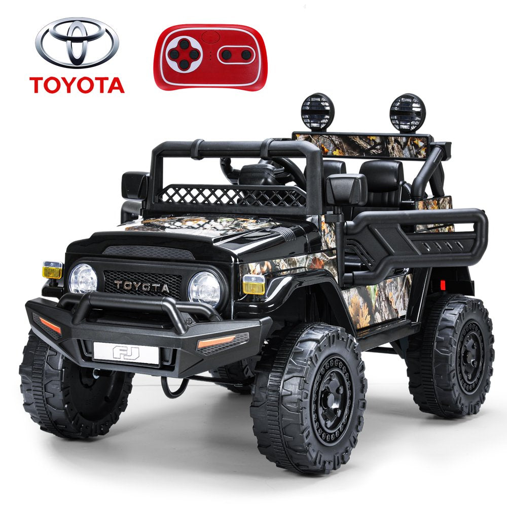 Licensed Toyota FJ Cruiser 12V 7AH Kids Electric Ride on Truck Battery Powered Car Toys 3 Speeds with Parent Remote Control,Spring Suspension & Slow Start