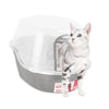 Petfamily Extra Large Cat Litter Box, Color Gray, Jumbo Hooded, 24.8 X 20 X 16.5 In