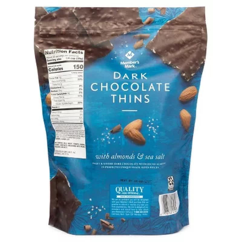 Member'S Mark Dark Chocolate Thins with Almonds & Sea Salt (20 Oz.)