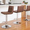 Homall Bar Stools Set of 2 PU Leather Counter Height Adjustable Swivel Barstool with Back for Kitchen, Brown