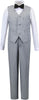 Visaccy Boy Slim Fit Suit Kids Formal Suits for Boys Vest Pants and Shirt Set 5T