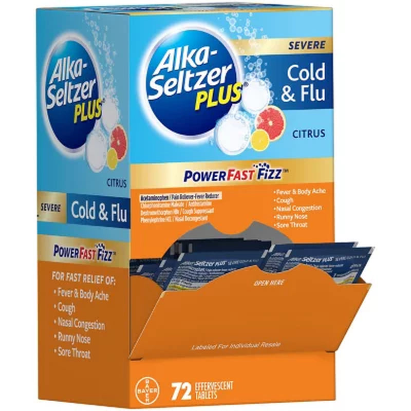 Alka-Seltzer plus Severe Cold and Flu, Citrus (72 Ct.)