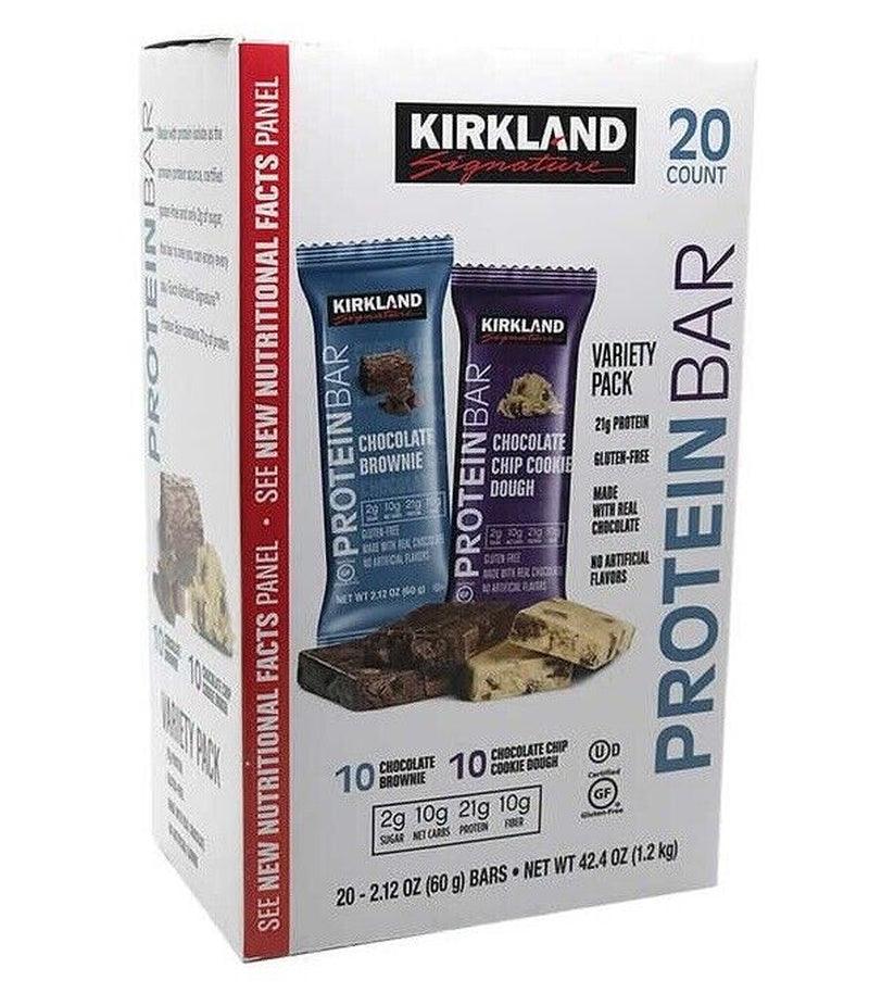 Kirkland Signature Protein Bars Cookie Dough and Chocolate Brownie 20-Count,