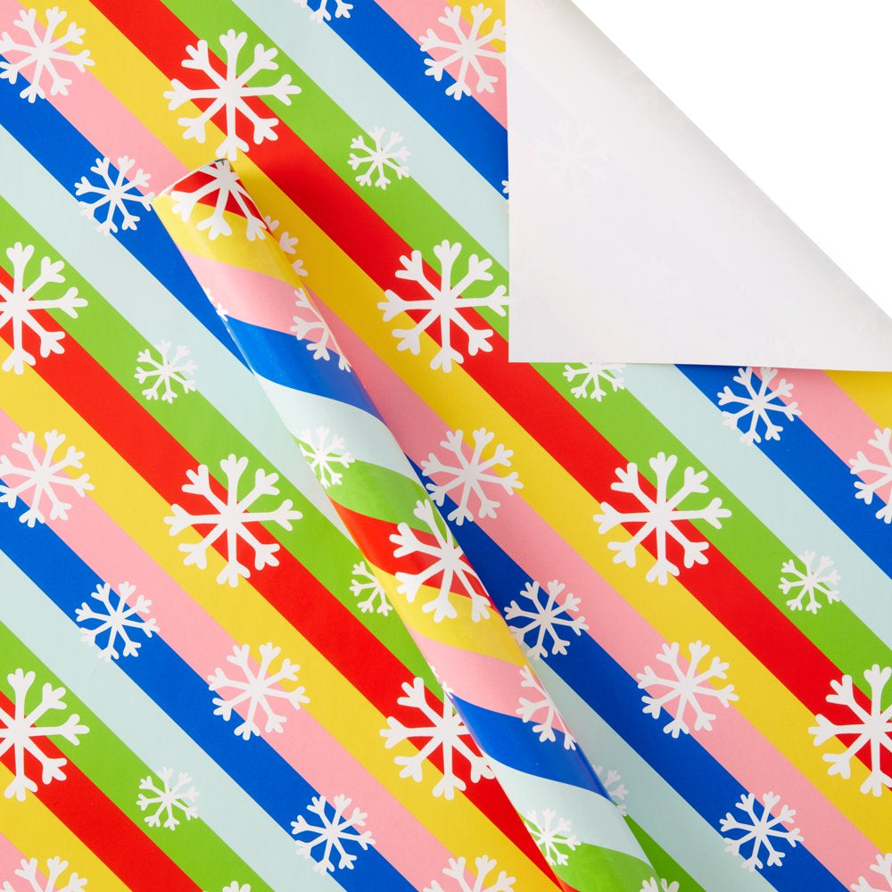 Holiday Time Whimsical Multi-Pack Wrapping Paper Christmas, Multi-Colored 30 in 120 Sq Ft