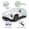 Pecham Car Cover Waterproof with Side Door Zipper All Weather Upgraded UV Protective Vehicle Cover-192*71*59 Inch