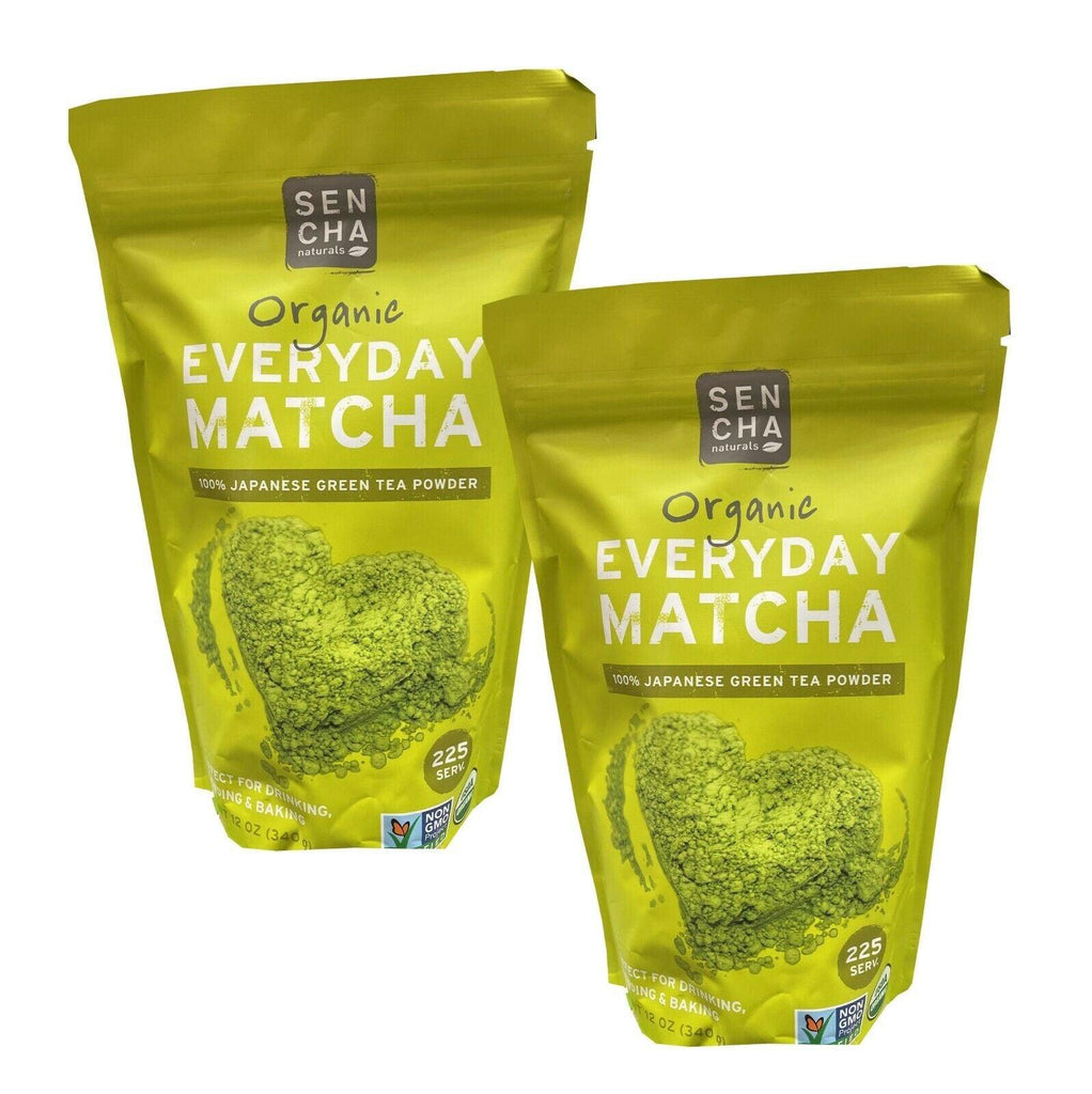 X2 SENCHA NATURALS ORGANIC MATCHA JAPANESE GREEN TEA POWDER VALUE 12 OZ.