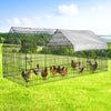 Pawgiant 86''X40''Chicken Coop Large Metal Chicken Cage House Waterproof