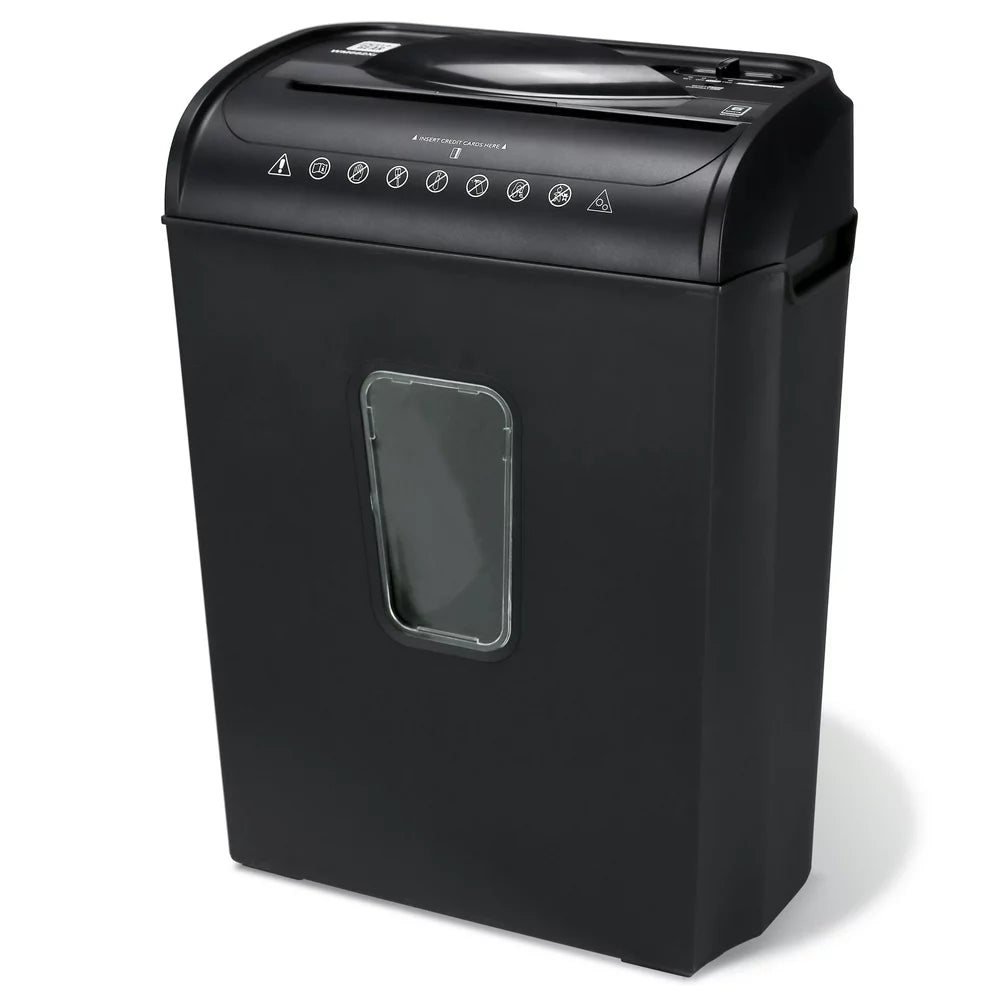 Pen + Gear 6-Sheet Crosscut, Paper/Credit Card Shredder, 11.5L X 6.5W X 16H In.