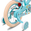 JOYSTAR Little Daisy 16 Inch Kids Bike for 4 5 6 7 Years Girls with Handbrake 16" Children Princess Bicycle with Training Wheels Basket Streamer Toddler Cycle Bikes Blue