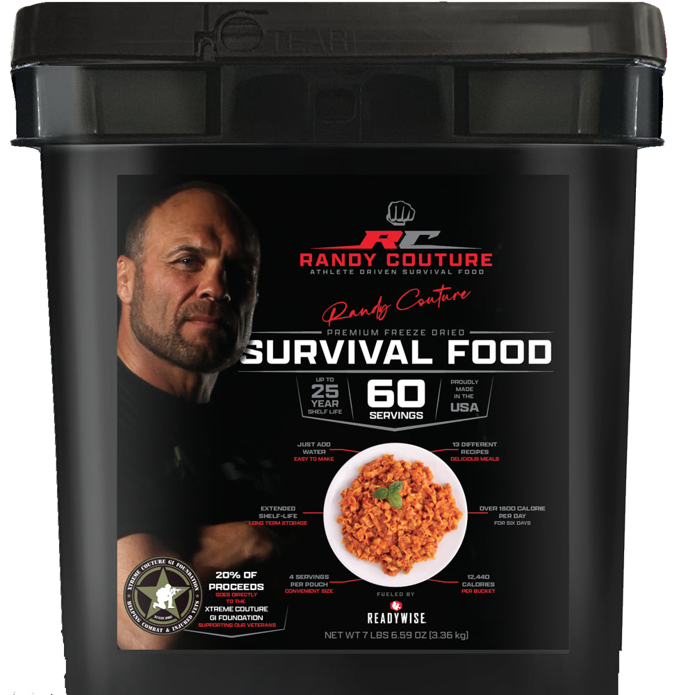 Randy Couture - 60 Serving Survival Food Kit by Wise Food Storage, Shelf-Stable