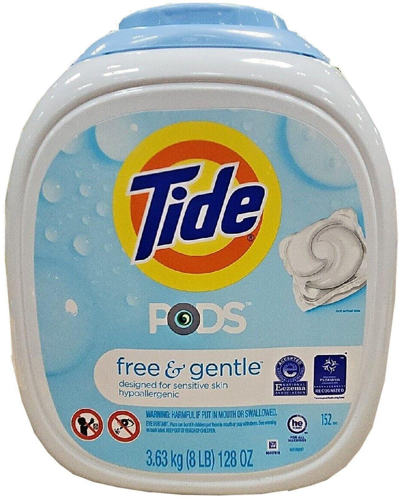 Laundry Detergent Tide Pods HE Pods Free Gentle 152 Count