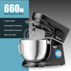 Costway Tilt-Head Stand Mixer 7.5 Qt 6 Speed 660W with Dough Hook, Whisk & Beater Black