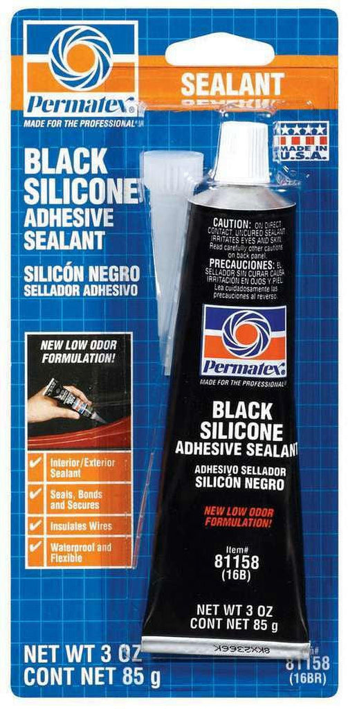 Permatex Black Silicone Sealant 3.00 Oz Tube P/N 81158