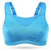 Wingslove Women'S High Support Sports Bra plus Size High Impact Wireless Full Coverage Non Padded Bounce Control, Blue 38C