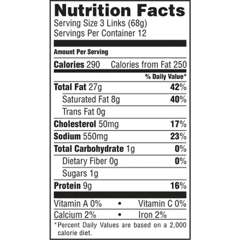 Jimmy Dean Fully Cooked Original Pork Sausage Links (36 Ct.)