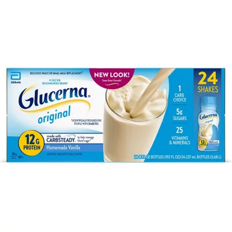 Glucerna Shake, Homemade Vanilla (8 Fl. Oz., 24 Ct.)