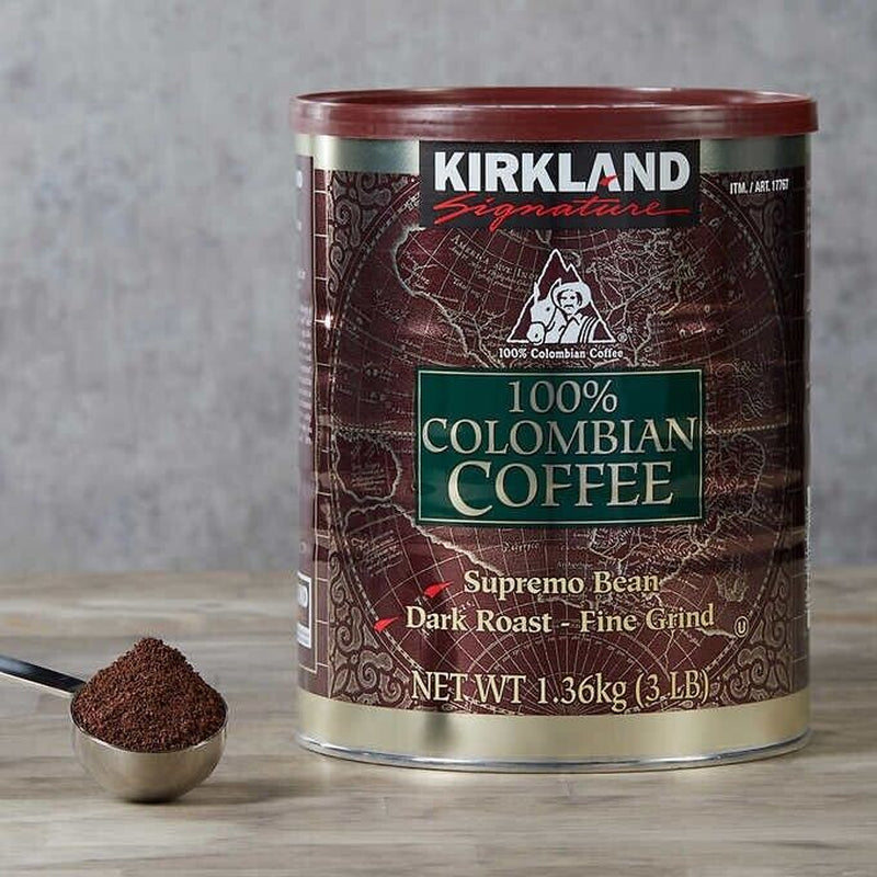 Kirkland Signature 100% Colombian Coffee, Dark Roast, 3 Lbs