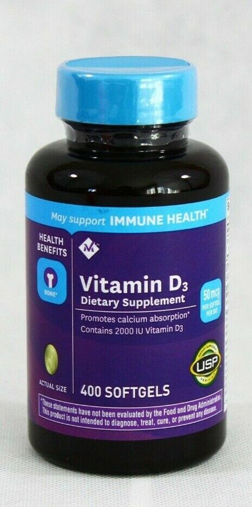 Member'S Mark Vitamin D3 2000 IU 50 Mcg 400Softgels New Free Shipping