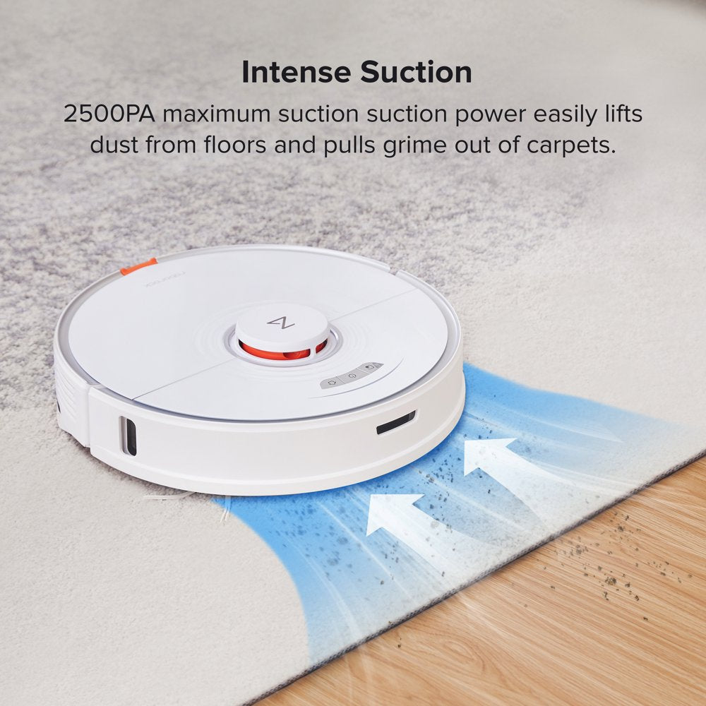 Roborock® S7-WHT Robot Vacuum Cleaner with Sonic Mopping, Strong 2500PA Suction