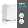 Chest Freezer,3.5 Cu.Ft Deep Freezer,Top Open Door and Removable Storage Basket, 7 Gears Temperature Control, Energy Saving, Ideal for Office Dorm or Apartment,White