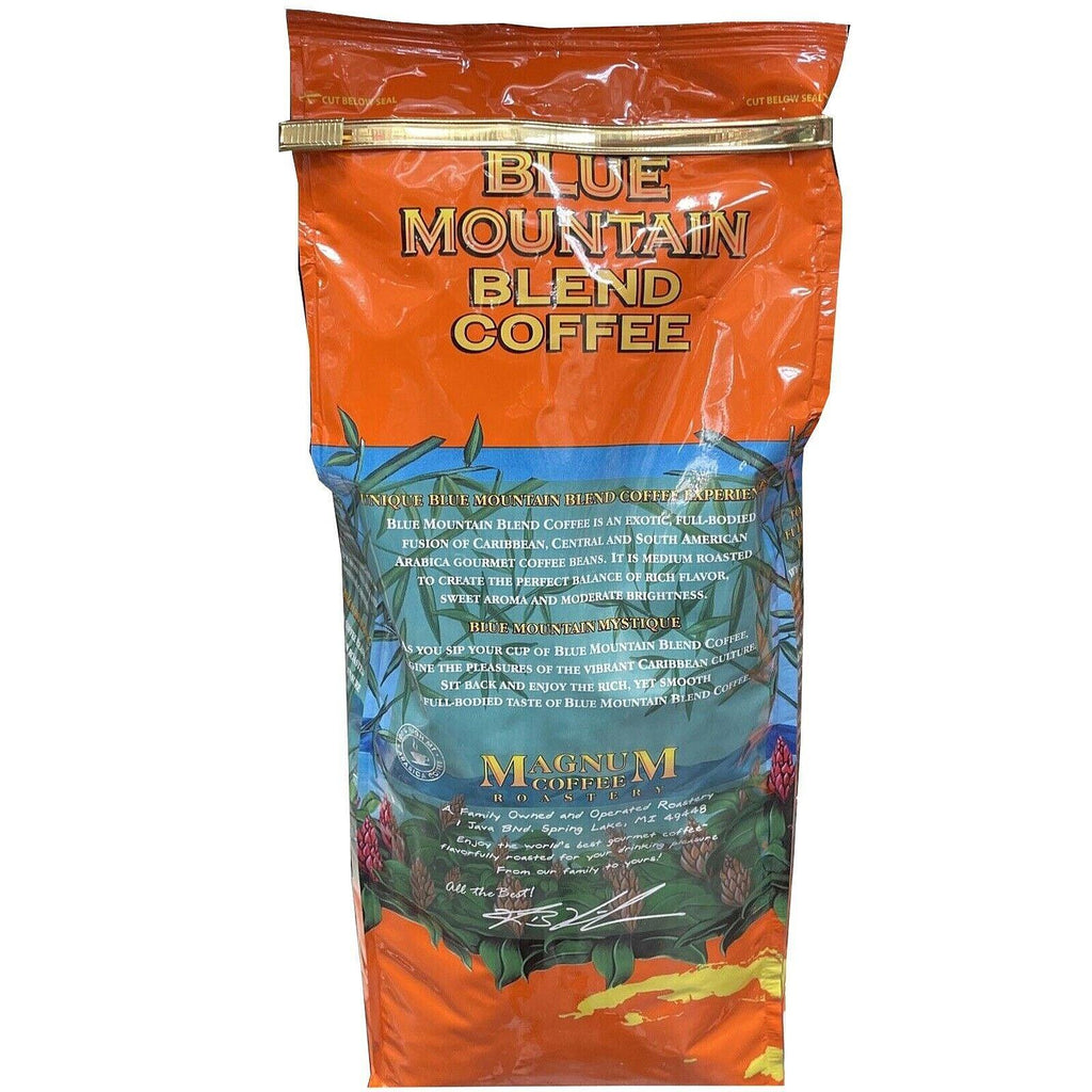 Jamaican Blue Mountain Coffee Blend, Whole Bean,Medium Roast,Strong Arabica 2Lbs