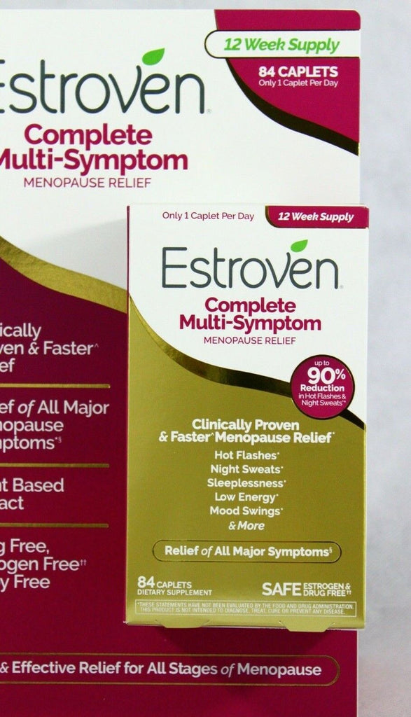 Estroven Complete Multi-Symptom Menopause Relief 84 Caplets Free Shipping 02/25