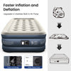 Idoo Air Mattress, Inflatable Airbed with Built-In Pump for Guest Home Camping Travel, 550Lb Max, (Twin Size 18")