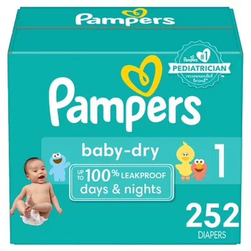 Pampers Baby Dry One-Month Supply Diapers (Sizes: 1-6)