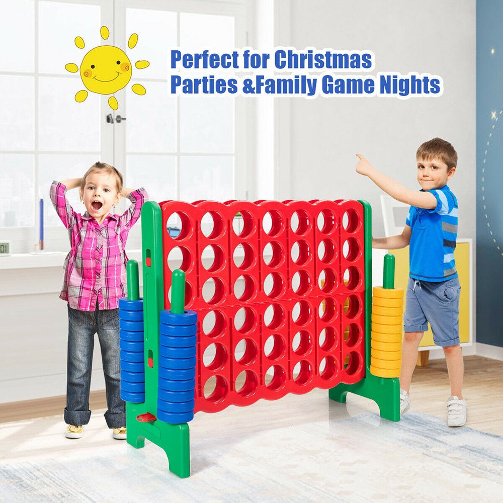 Costway Jumbo 4-To-Score 4 in a Row Giant Game Set for Family Green