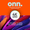 Onn. 65” Class 4K UHD (2160P) LED Roku Smart TV HDR (100012587)