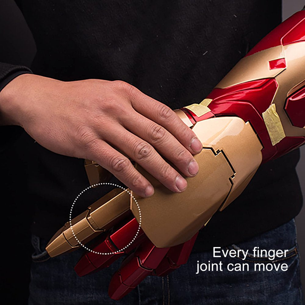 Infinity Iron-Man Gauntlet Mark 43 Wearable Wrist Armor Iron-Man Left Gauntlet 1:1 Replica Metallic Feel