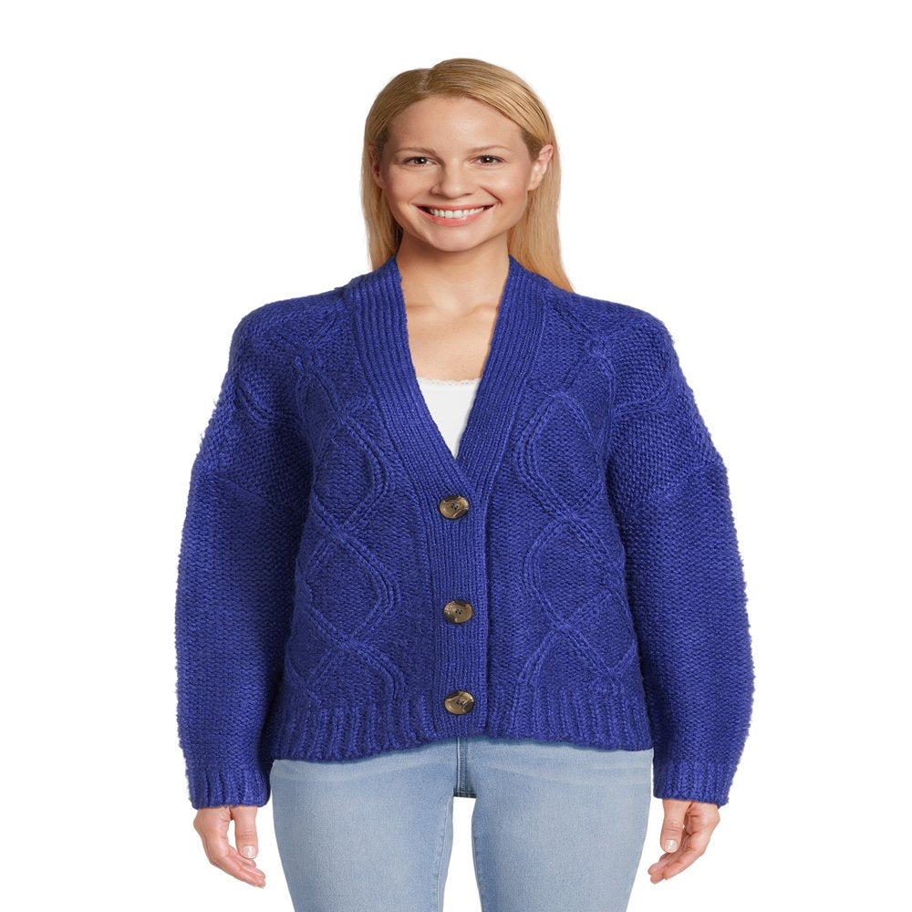 RD Style Women’S Cable Knit Cardigan, Sizes S-3XL