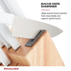 Kitchenaid Classic Japanese Steel 12-Piece Knife Block Set with Built-In Knife Sharpener, White