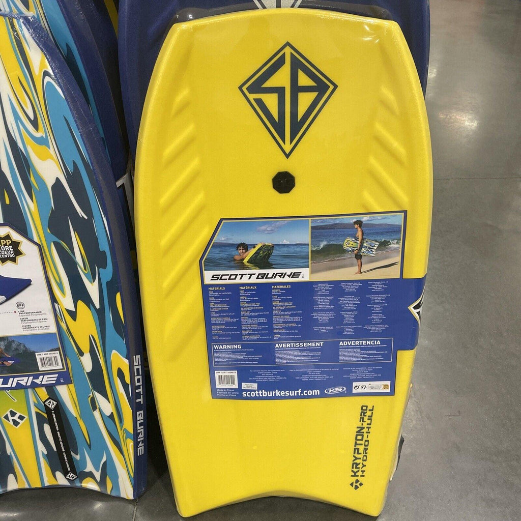 🔥 Krypton Scott Burke Hydro-Hull, Yellow Color Bodyboard Size 42"× 22" 🔥