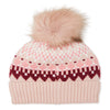 Time and Tru Women’S Fair Isle Knit Beanie Hat with Pom Pom