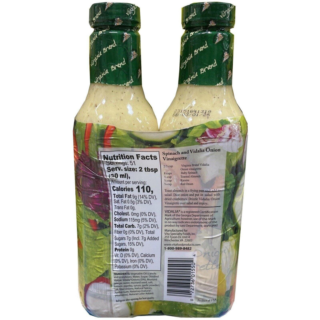 Virginia Vidalia Onion Dressing 52 Fluid Ounce Pack