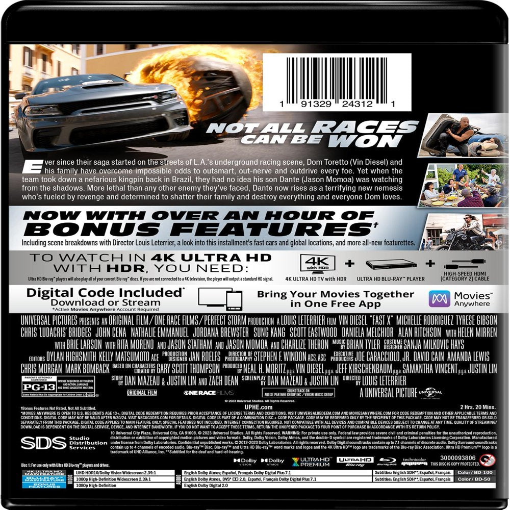 Fast X (2023) (4K Ultra HD + Blu-Ray + Digital Copy)