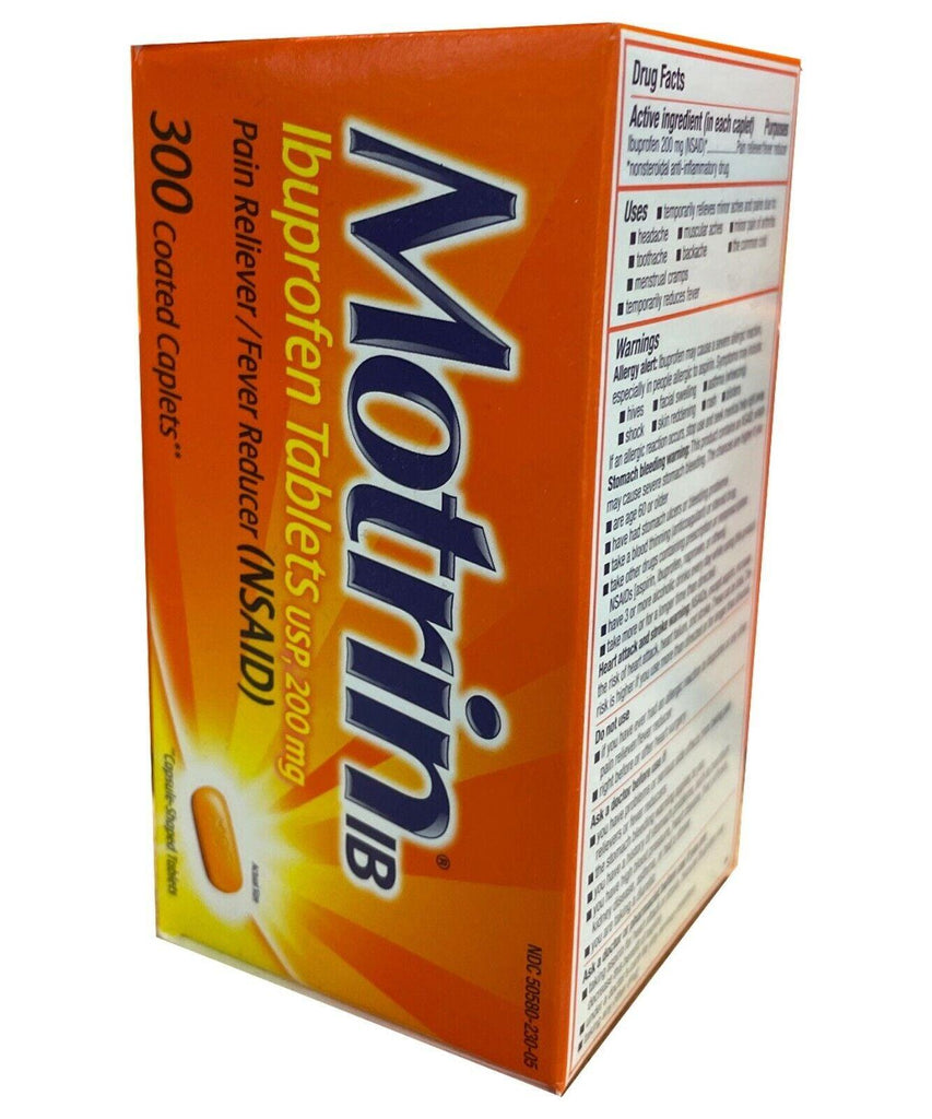 🔥 MOTRIN IB Ibuprofen Caples 300 Ct. Pain Reliever Fever Reducer 🔥