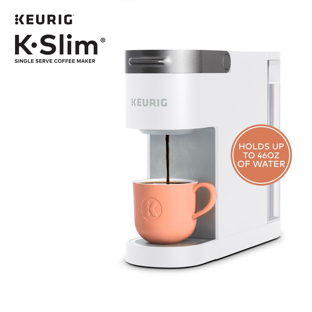 Keurig K-Slim Single Serve K-Cup Pod Coffee Maker, Multistream Technology, White