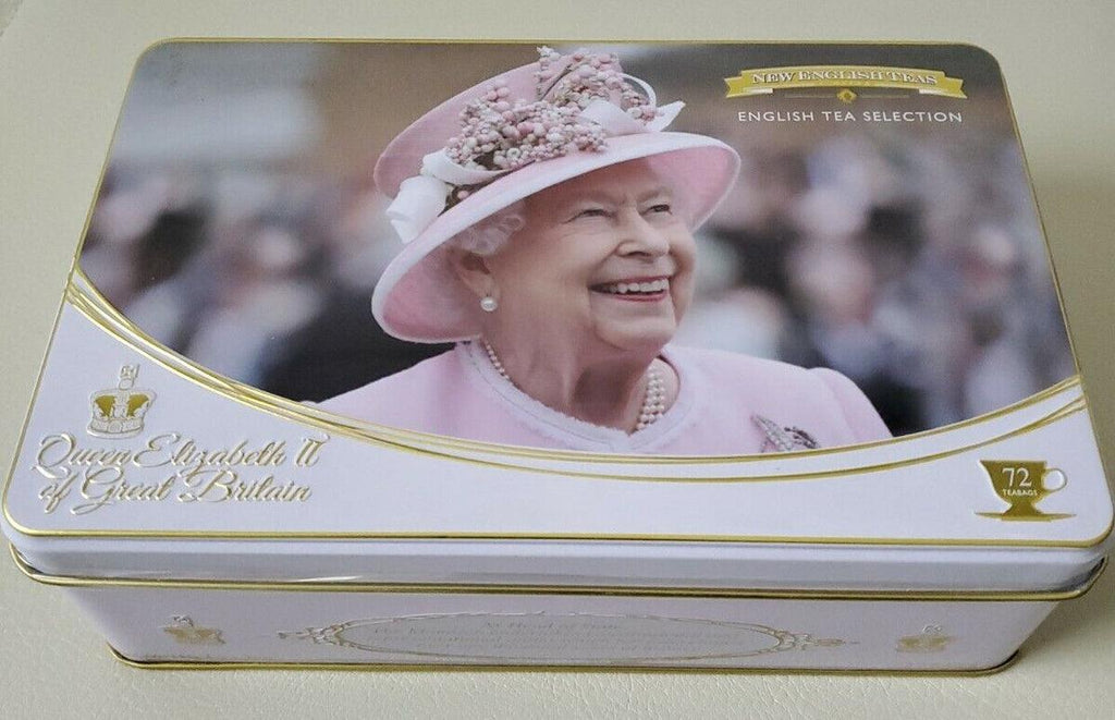 English Teas Queen Elizabeth II Tea Tin with 72 Teabag Selection