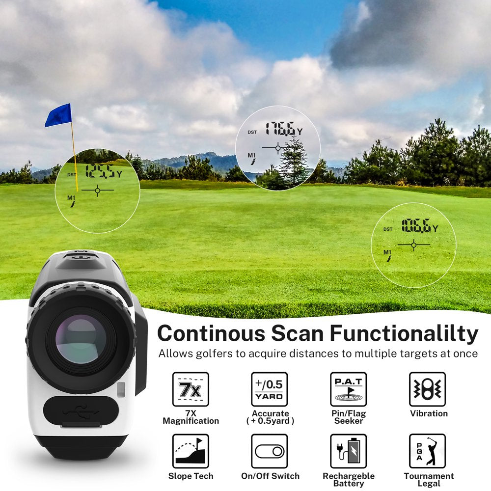 Segmart Golf Rangefinder, 900 Yards 7X Magnification Clear View Laser Range Finder